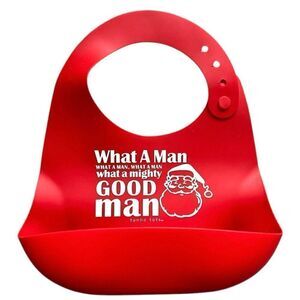 Baby Uniset Tunno Tots Santa Christmas Humor Waterproof Catch Bottpm Baby Bib
